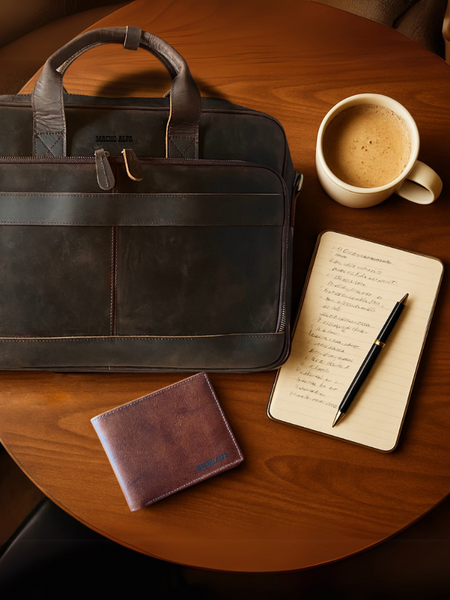 MALETÍN DE CUERO GENUINO HOMBRE OXFORD