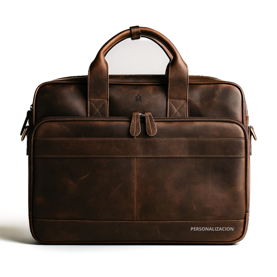 MALETÍN DE CUERO GENUINO HOMBRE OXFORD