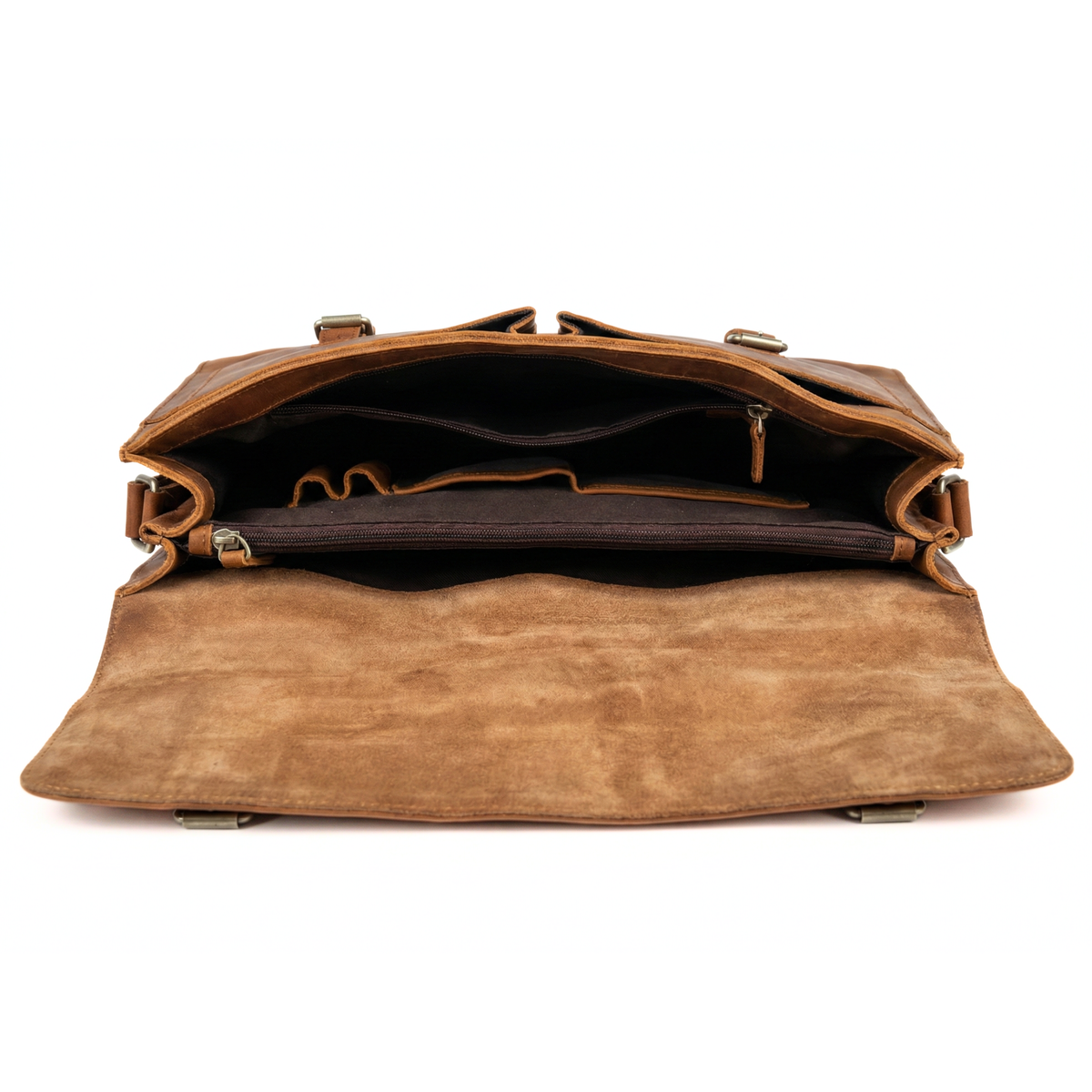 MALETIN DE CUERO GENUINO FULL GRAIN OLD YORK