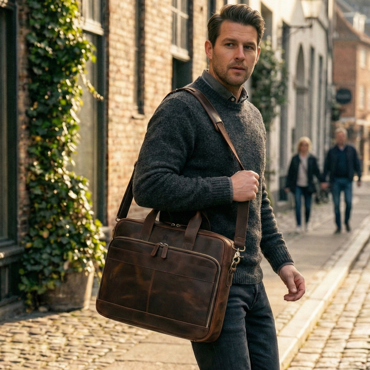 MALETÍN DE CUERO GENUINO HOMBRE OXFORD