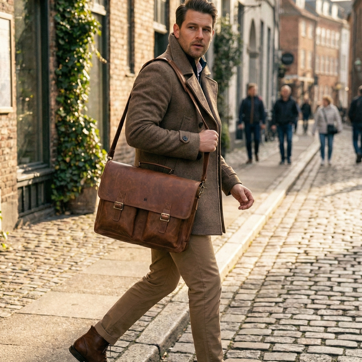 MALETIN CUERO GENUINO FULL GRAIN EXECUTIVE