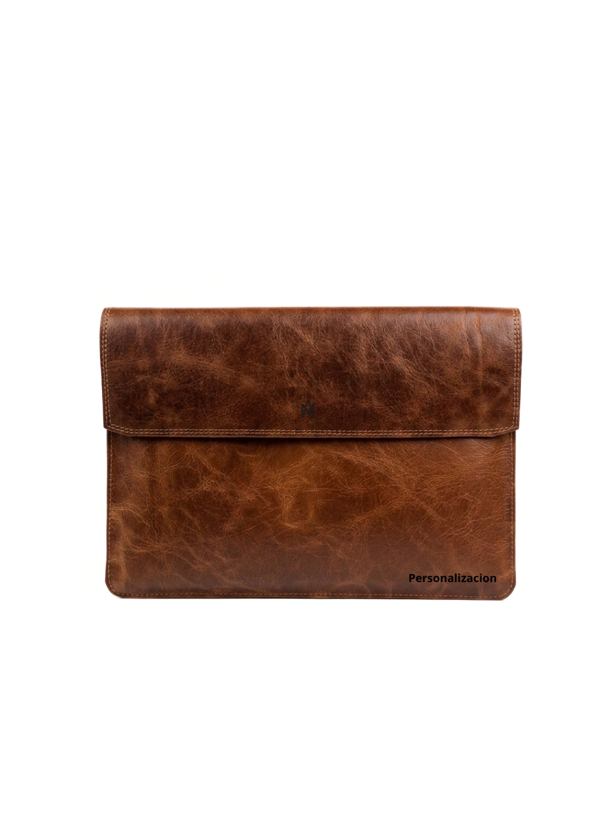 FUNDA DE CUERO GENUINO PARA NOTEBOOK