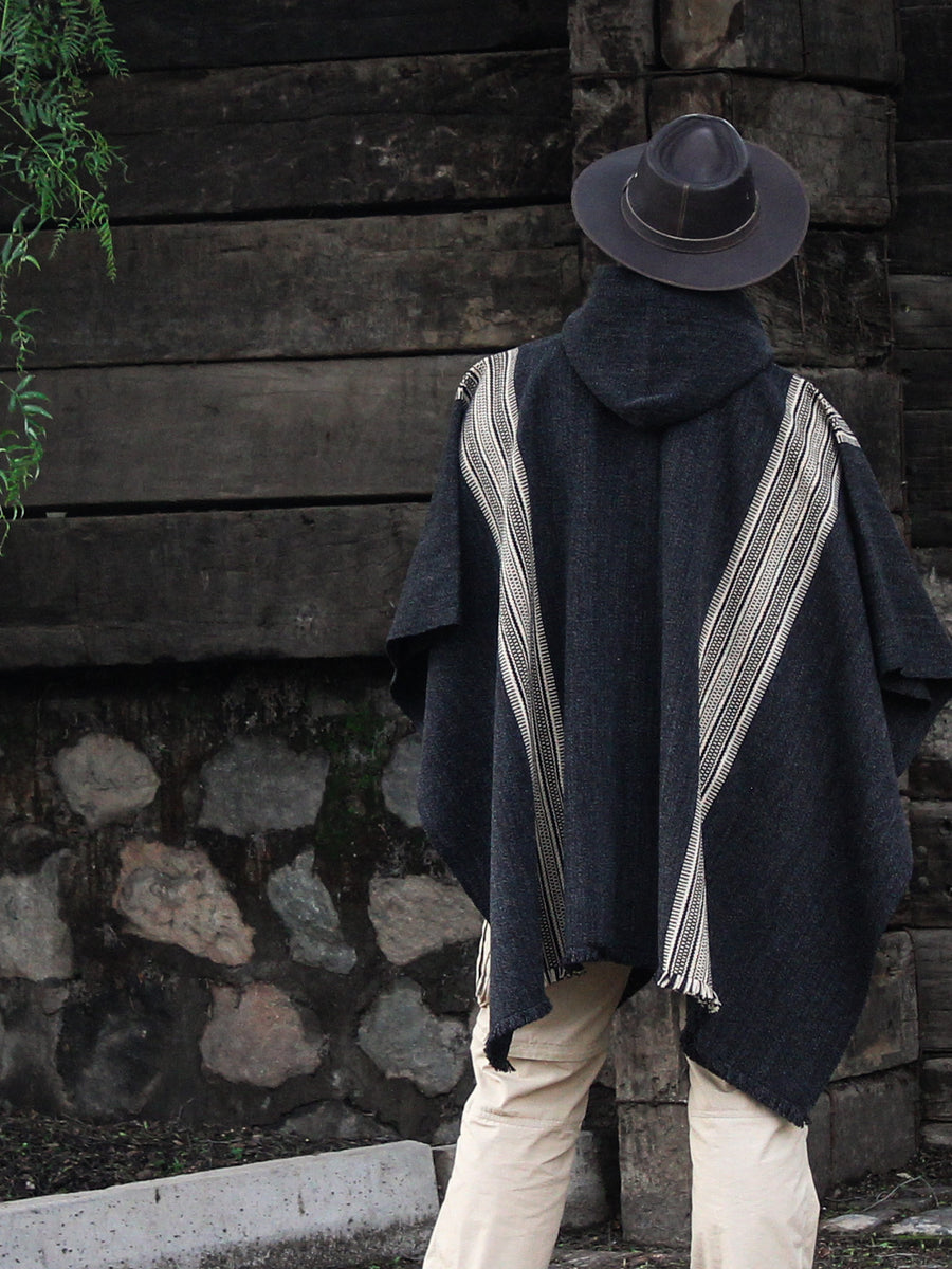 PONCHO DE LANA DE ALPACA MARENGO