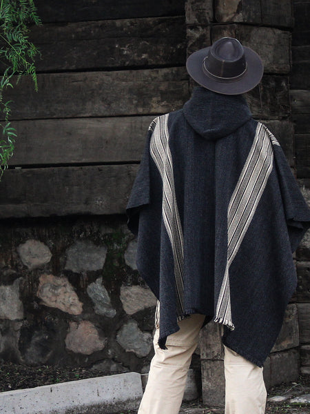 PONCHO DE LANA DE ALPACA MARENGO
