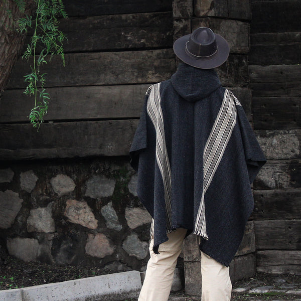 PONCHO DE LANA DE ALPACA MARENGO