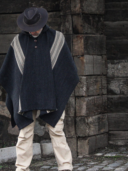 PONCHO DE LANA DE ALPACA MARENGO