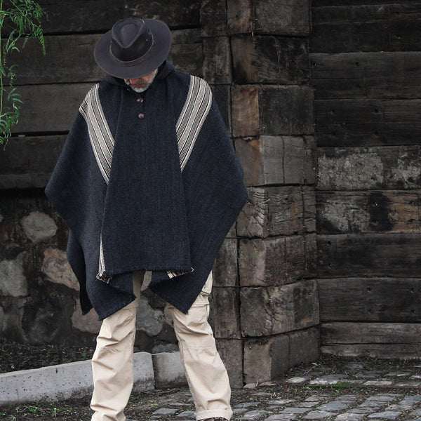 PONCHO DE LANA DE ALPACA MARENGO