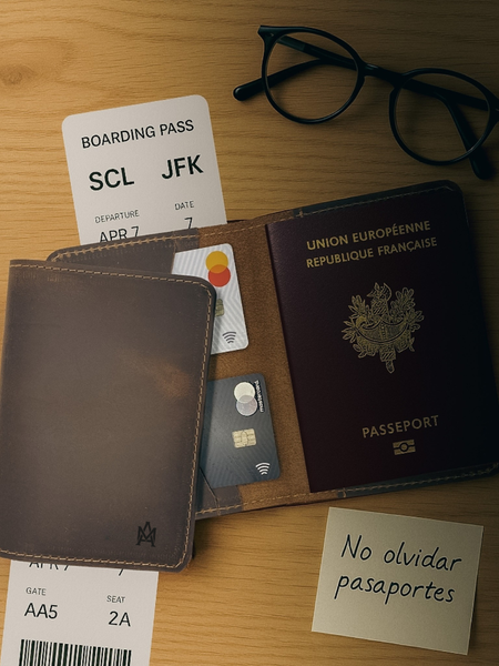 PACK PARA REGALO MORRAL PRAGA + PORTAPASAPORTE + TARJETERO ANTISCAN COMPACTO