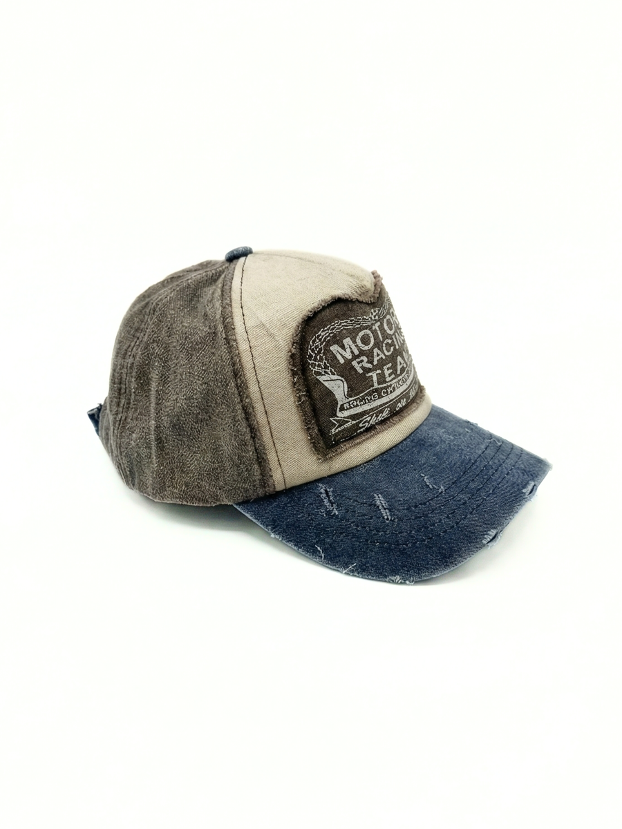 GORRA VINTAGE DE ALGODÓN RACER MARRON