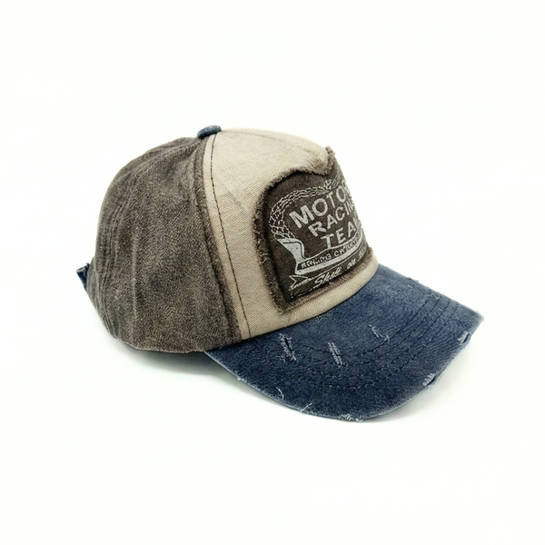 GORRA VINTAGE DE ALGODÓN RACER MARRON