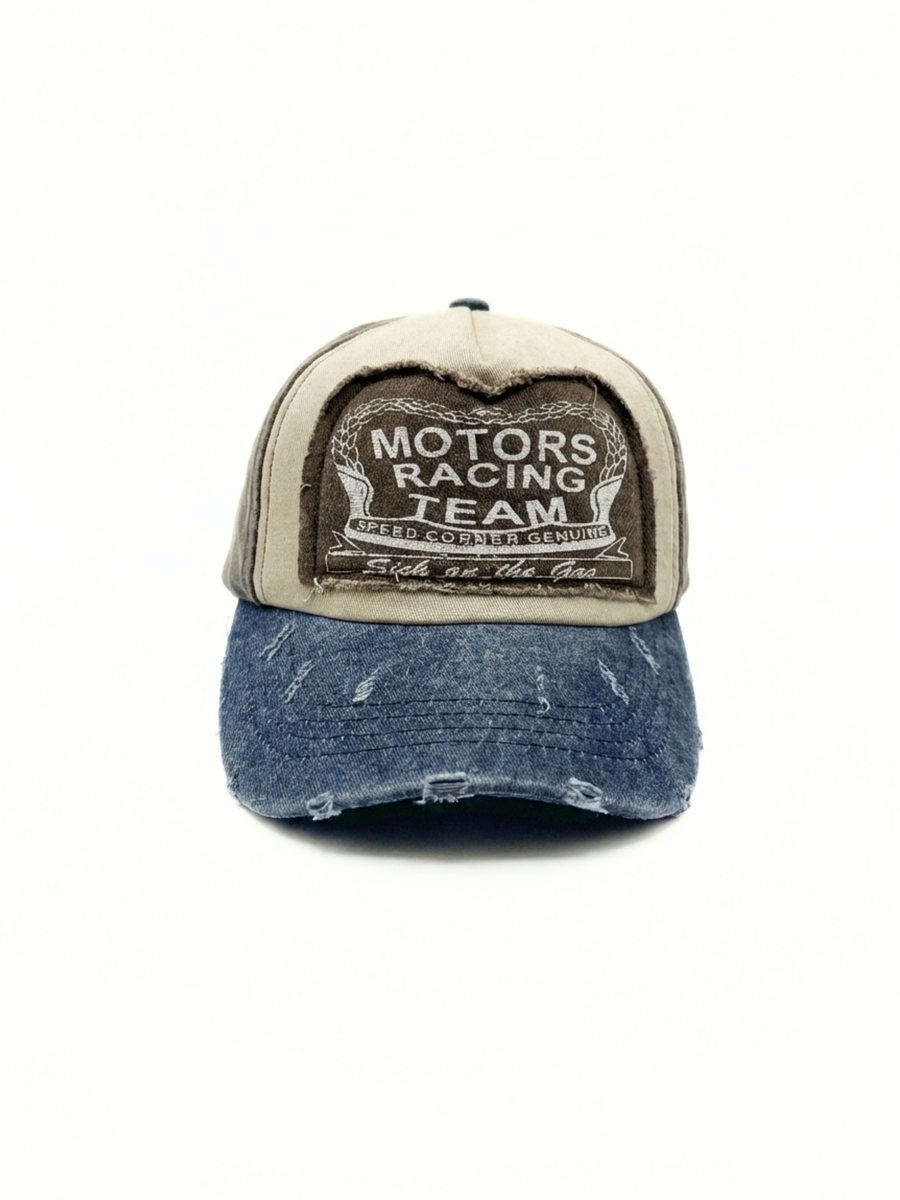 GORRA VINTAGE DE ALGODÓN RACER MARRON