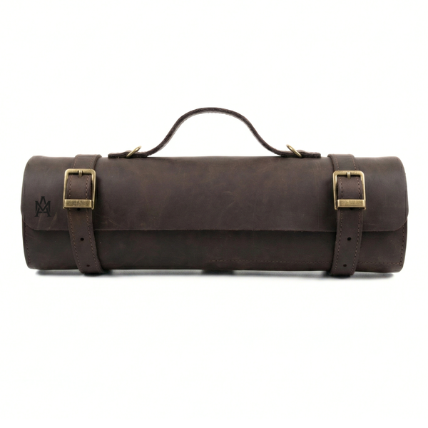 PORTA CUCHILLOS PARRILLEROS DE CUERO FULL GRAIN PREMIUM