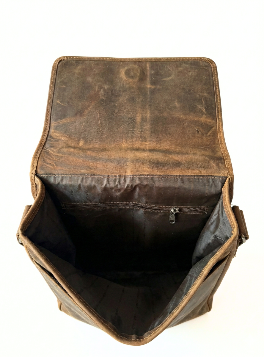 MORRAL DE CUERO GENUINO NYC