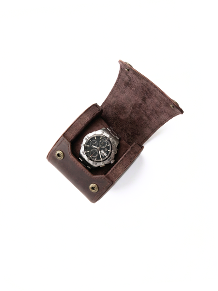 PORTA RELOJ DE CUERO GENUINO 1 PIEZA