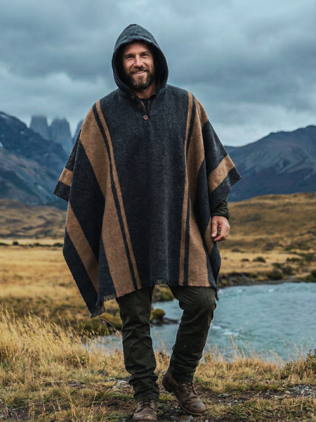 PONCHO LANA ALPACA MARENGO LINEA CAMEL