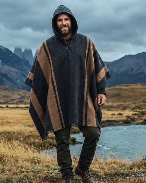 PONCHO LANA ALPACA MARENGO LINEA CAMEL