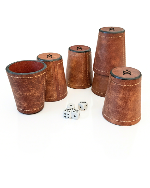 JUEGO DE CACHOS DE CUERO ARTESANAL (6 PIEZAS)