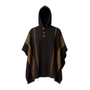 PONCHO LANA DE ALPACA NEGRO FINE CAMEL