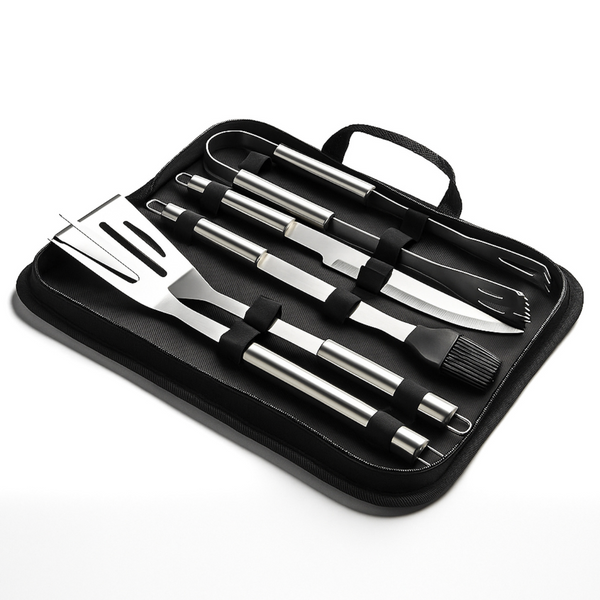 SET PARRILLERO DE ACERO INOXIDABLE 5 PIEZAS
