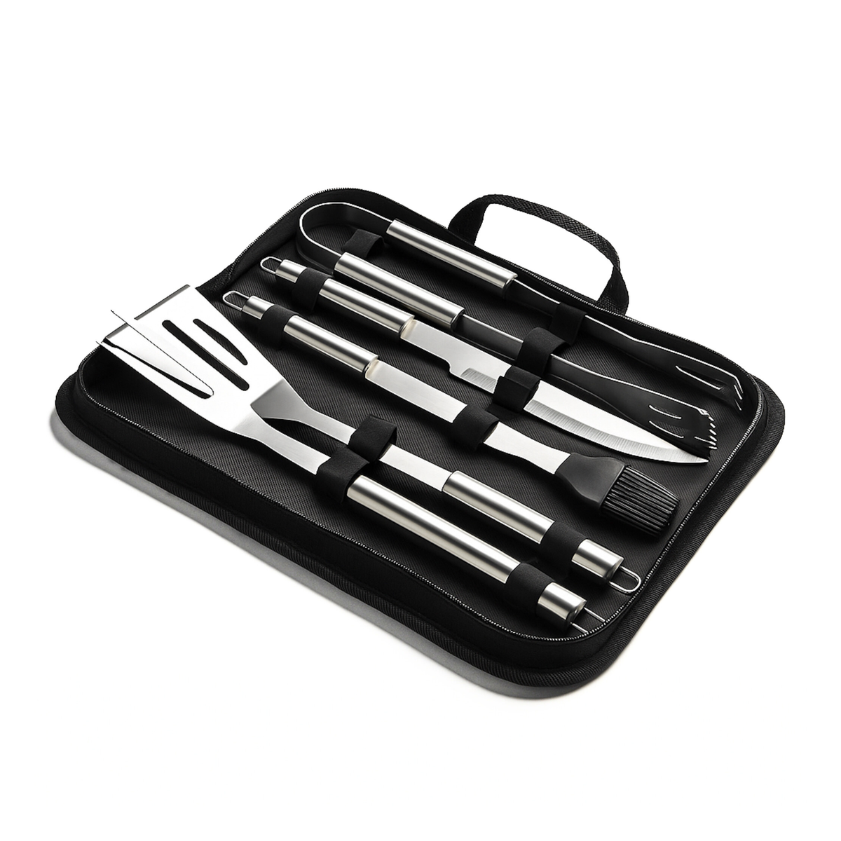 SET PARRILLERO DE ACERO INOXIDABLE 5 PIEZAS