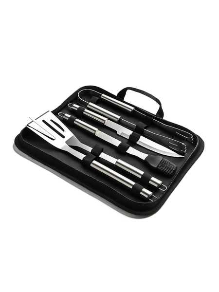 SET PARRILLERO DE ACERO INOXIDABLE 5 PIEZAS