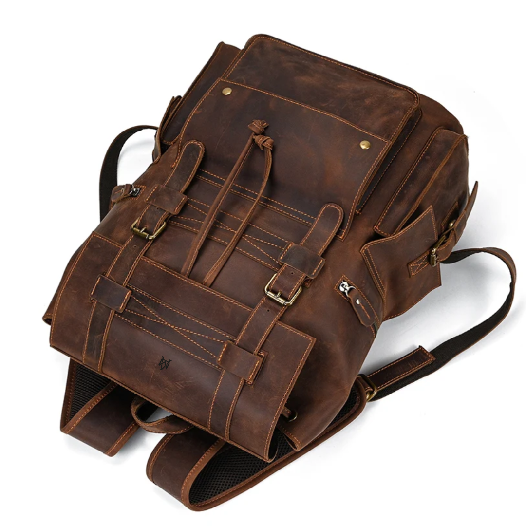 MOCHILA DE CUERO GENUINO PREMIUM MONTANA