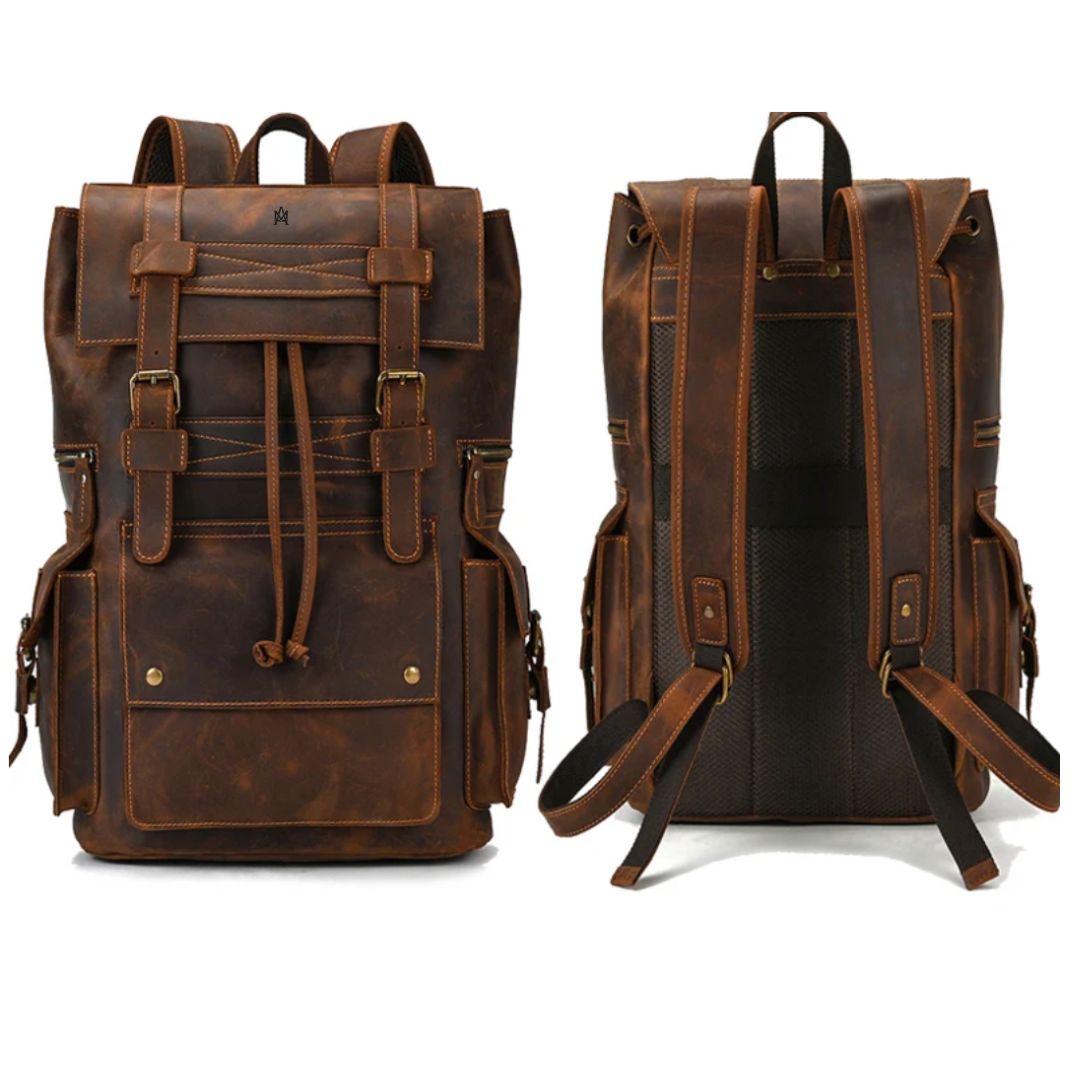 MOCHILA DE CUERO GENUINO PREMIUM MONTANA