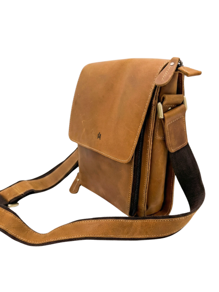MORRAL CUERO GENUINO PARA HOMBRE PRAGA