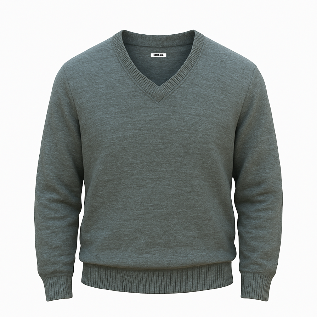 SWEATER GRIS DE LANA ALPACA WARM