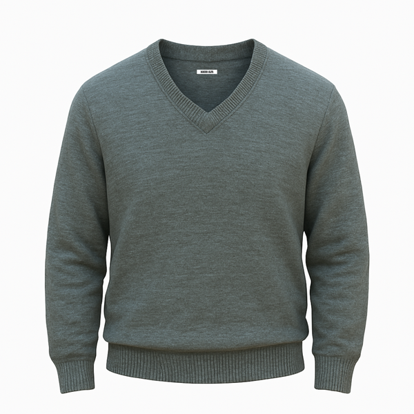 SWEATER GRIS DE LANA ALPACA WARM