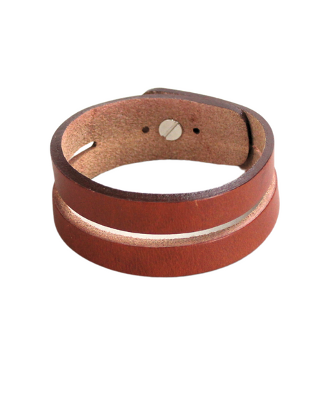 PULSERAS DE CUERO HOMBRE TITAN CAMEL