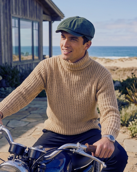 BOINA VINTAGE SHELBY DE ALGODÓN DARK GREEN