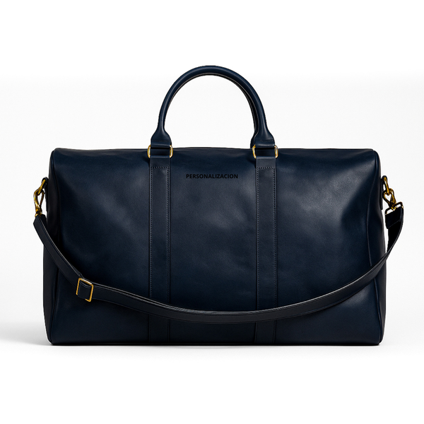 BOLSO DE CUERO NEGRO DE VIAJE VENTURE + Tarjetero Protect Antiscan de REGALO + envío GRATIS para la RM