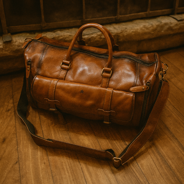 BOLSO DE VIAJE PREMIUM CUERO GENUINO MILANO