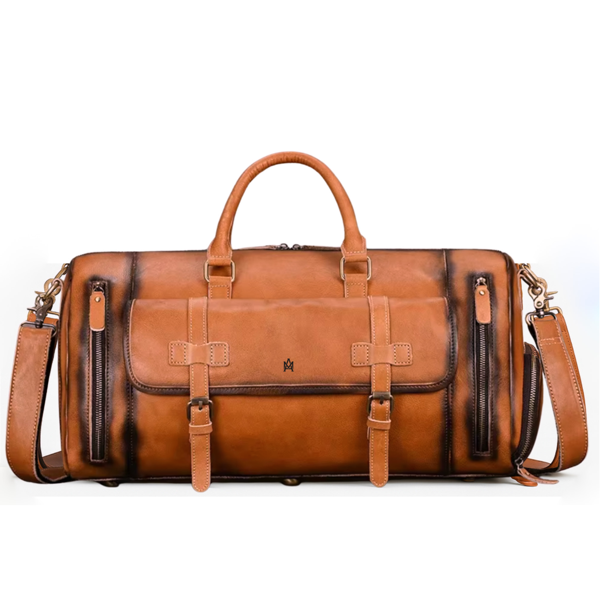 BOLSO DE VIAJE PREMIUM CUERO GENUINO MILANO