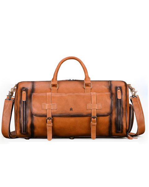 BOLSO DE VIAJE PREMIUM CUERO GENUINO MILANO