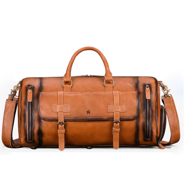 BOLSO DE VIAJE PREMIUM CUERO GENUINO MILANO