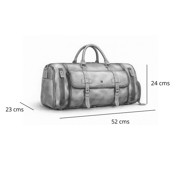 BOLSO DE VIAJE PREMIUM CUERO GENUINO MILANO