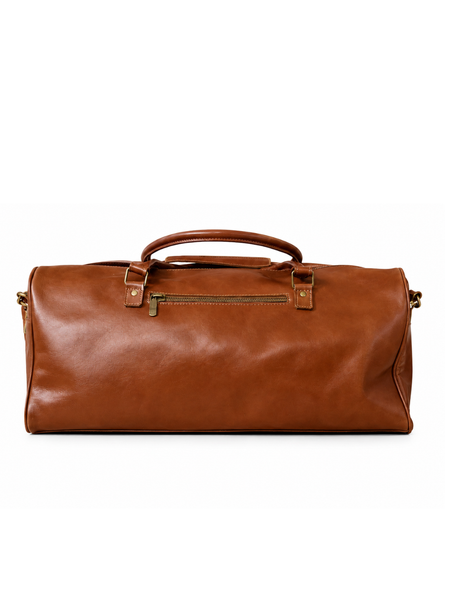 BOLSO SE VIAJE DE CUERO GENUINO TRAVEL CARAMEL
