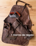 BOX ASADOR COMPLETO — PORTA CUCHILLOS + PORTA COPAS + PECHERA (GARRAS DE REGALO)