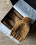 BOX BUFANDA LANA ALPACA CAMEL + GORRO LANA CAMEL