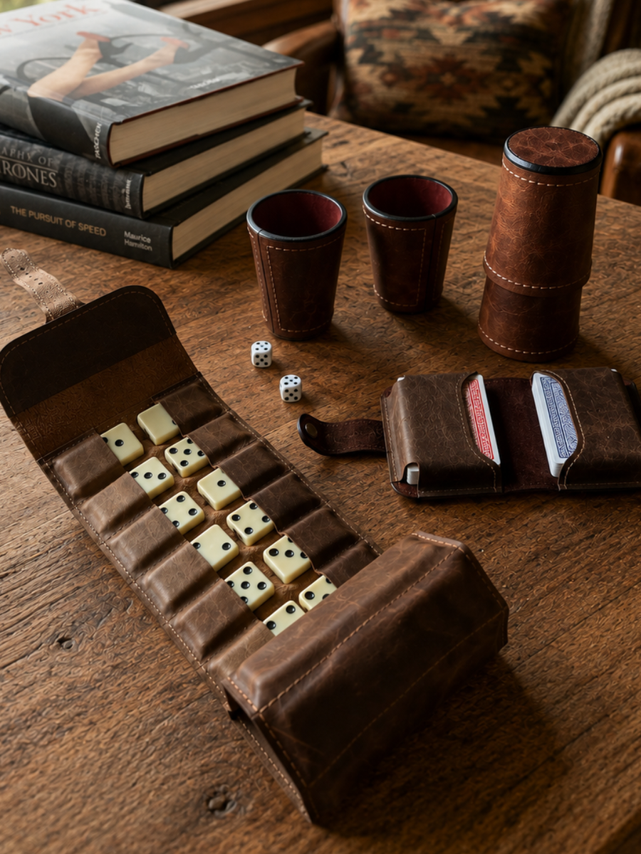 BOX JUEGO DE CACHOS + DOMINO + JUEGO DE CARTAS