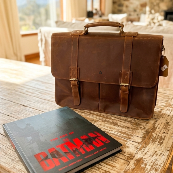 BOX OLD YORK — MALETIN DE CUERO + LIBRO DE FOTOS