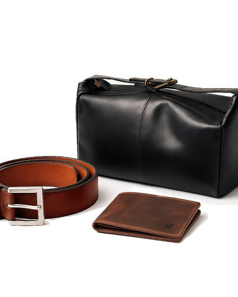 BOX DE REGALO NECESER TRAVESIA + BILLETERA + CINTURON