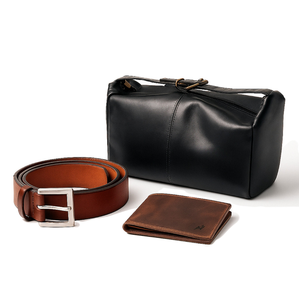 BOX DE REGALO NECESER TRAVESIA + BILLETERA + CINTURON