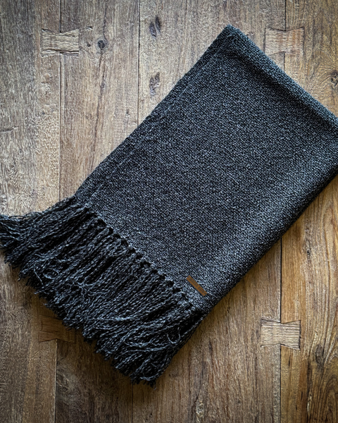 BUFANDA DE LANA DE ALPACA GRIS MARENGO