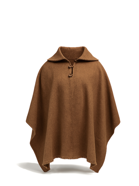 PONCHO DE ALPACA HOMBRE CASTILLA CAMEL