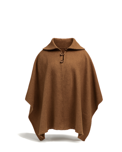 PONCHO DE ALPACA HOMBRE CASTILLA CAMEL