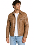 CHAQUETA DE CUERO CRAIG BEIGE