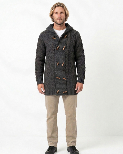 CHAQUETÓN LARGO DE LANA ALPACA